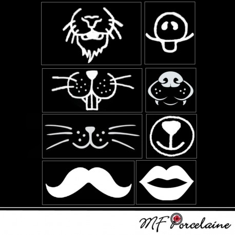 Sticker Motif moustache