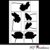 23 - Sticker SILHOUETTE de coquelicots