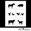 52 - Sticker "A la ferme" Silhouette d'animaux