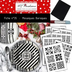 PACK COMPLET Fiche n°35 - Mosaïques Baroques + stickers