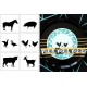 Sticker "A la ferme" Silhouette d'animaux